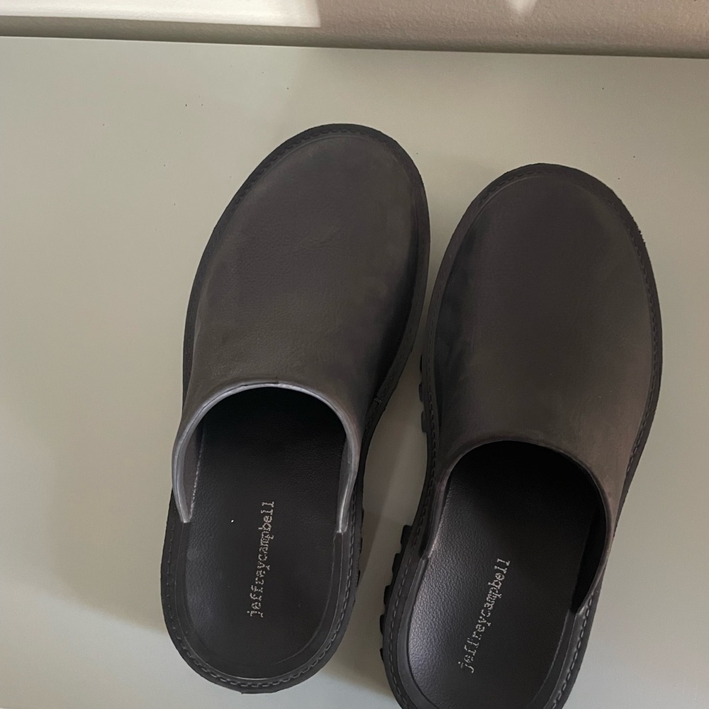 Black rubber clogs. Like new!